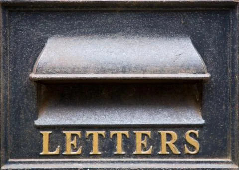 Old fashioned letterbox. Foto stock