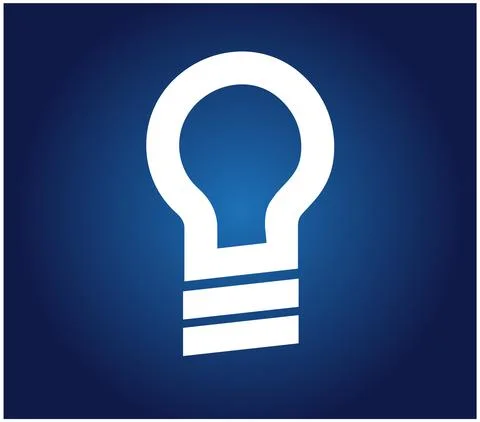 Old fashioned light bulb on navy blue background Stock Illustration