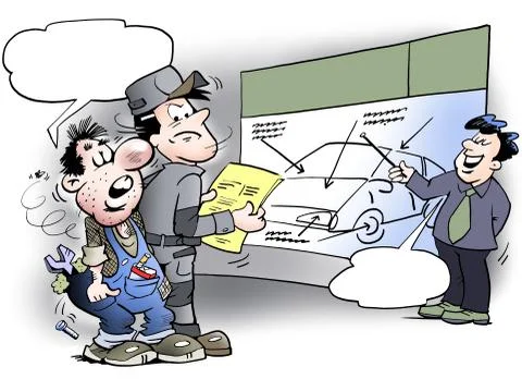 Old fashioned mechanic Stock Illustration