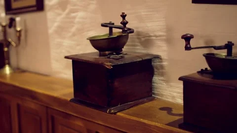 Old-fashioned Mills as Interior Decor Stock Footage 262563088