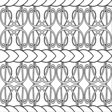 Old-fashioned monochrome knitting pattern in celtic style Stock Illustration