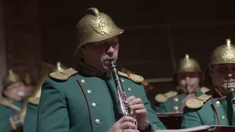 Old Fashioned Orchestra Performance Stock Footage 70805870