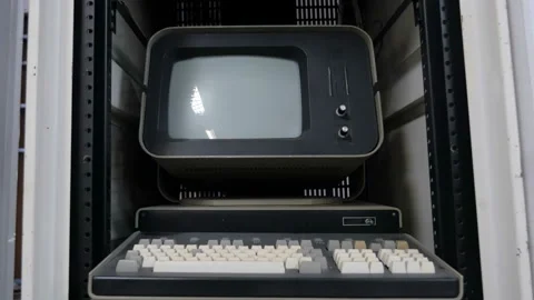 Old fashioned personal Pc. Stock Footage 97779333