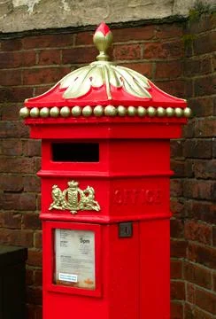 An Old Fashioned Post Box, Harrow, West London. Stock Photos