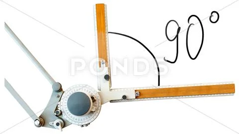 Old-fashioned ruler to the drawing board with a 90-degree angle. PSD 템플릿