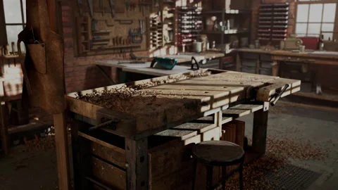 Old fashioned rusty carpenters tools Stock Footage 197101860