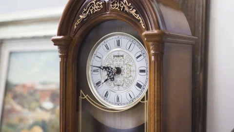 An old-fashioned seat clock. Stock Footage 162653257