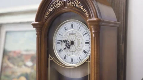 An old-fashioned seat clock. Stock Footage 162653559