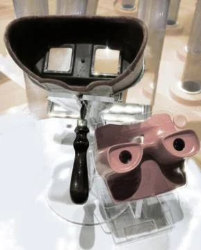 Old fashioned stereoscopes Stock Photos