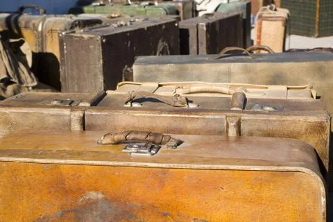 Old fashioned suitcases 写真素材