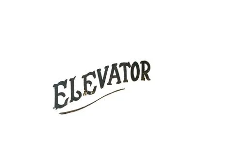 Old Fashioned Text That Says Elevator Stock Photos