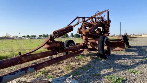 Old fashioned tractor Stock Footage 126306800