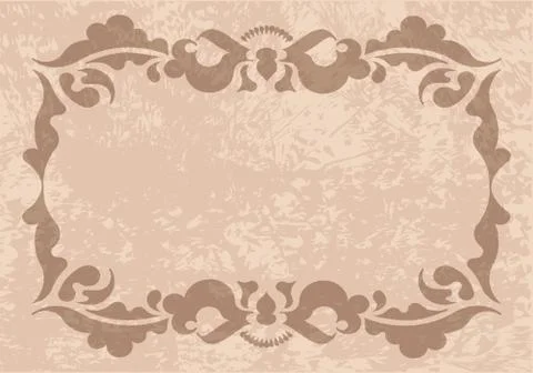 Old-fashioned vintage frame. Stock Illustration