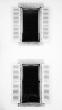 Old-fashioned white window design mobile phone wallpaper Stock Photos