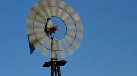 Old-fashioned Windmill 1 Video stock 21363696