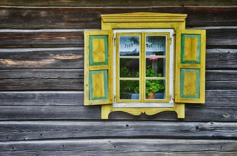 Old-fashioned window Stock Photos