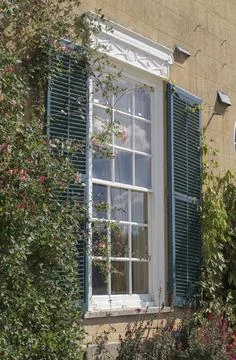 Old fashioned window shutters Foto stock