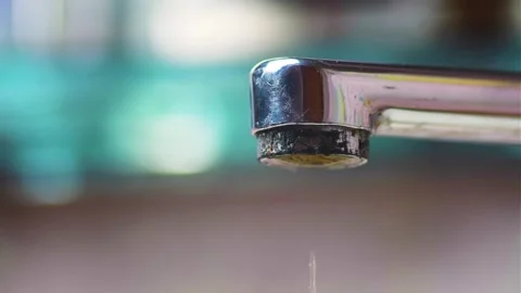 Old faucet leak Stock Footage 247483427