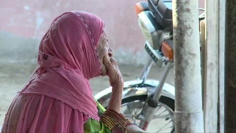 Old female Expression Stock Footage 202130963
