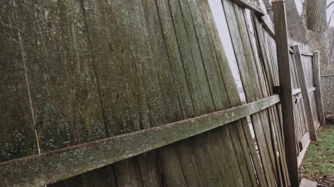 Old Fence Side Angle Move In and Out Video stock 61718226