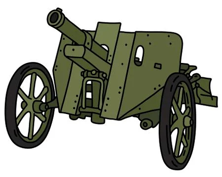 The old field cannon Stock Illustration