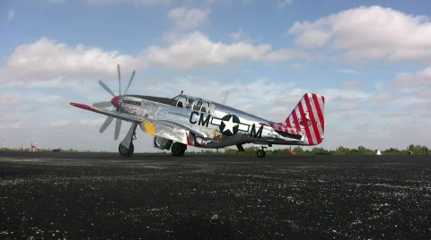 Old fighter plane Stock Footage 610549