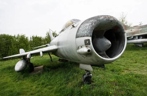 Old fighter plane Stock Photos