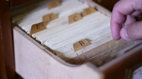 Old Files Alphabetically Searching Stock Footage 31908285
