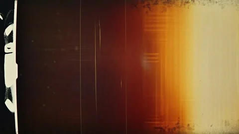 Old film analog background with flicker frames from optic film projector Stock Footage 297258495