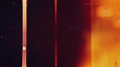 Old film analog background with flicker frames from optic film projector Stock Footage 297259455