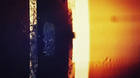 Old film analog background with flicker frames from optic film projector Stock Footage 297259853