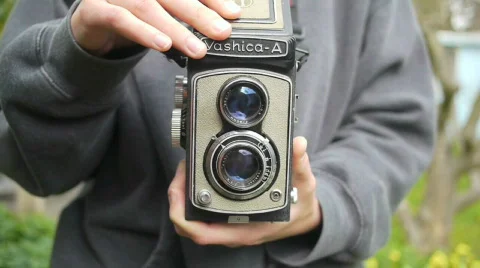 Old film camera. Stock Footage 646877