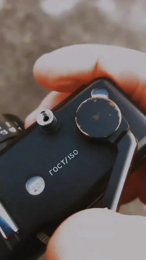 Old film camera trigger Stock Footage 160212906