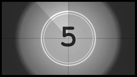 Old film countdown 10 second graphic motion Stock Footage 335677777