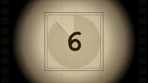 Old film countdown 10 second and grain texture Stock Footage 337600034