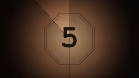 Old film countdown 10 second Stock Footage 337600085