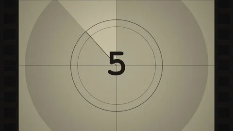 Old film countdown Retro 10 second on sepia Stock Footage 337600030