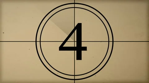 Old film countdown, retro ten second movie background animation Stock Footage 150654626