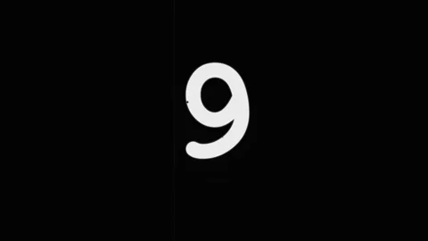 Old film countdown timer with grain and scratches Stock Footage 340254460