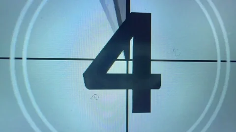 Old film number countdown with glitch effects Stock Footage 325978366