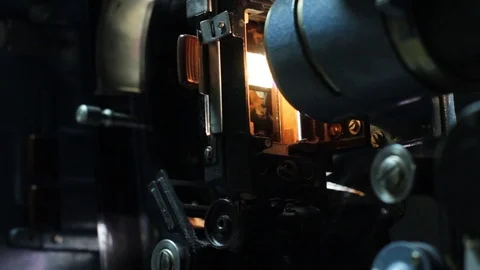 Old film projector Stock Footage