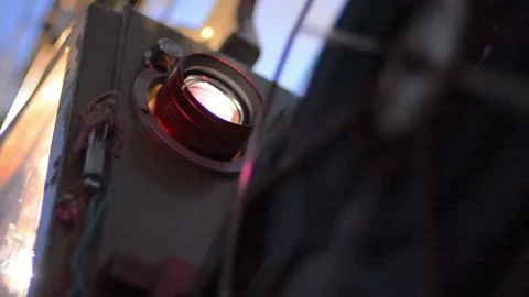 Old film projector Stock Footage 158367705