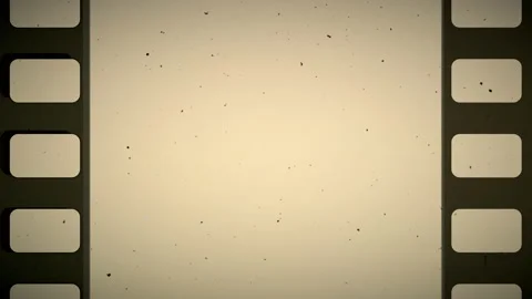 Old film reel animation, dirty sepia gru, Stock Video