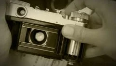 Old Camera film transport mechanism, Stock Video