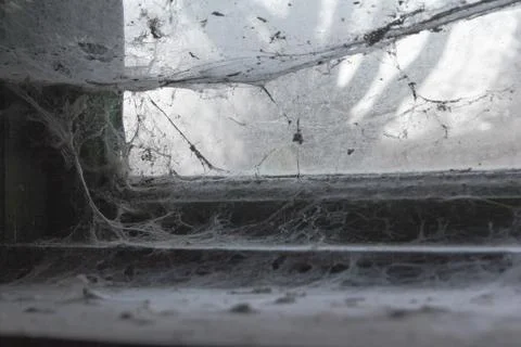 Old filthy barn window Stock Photos