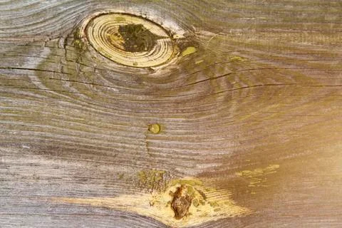 Old filthy pine board with cracks and knots Stock Photos