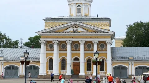 Old fire bell tower in Kostroma Stock Footage 66469037