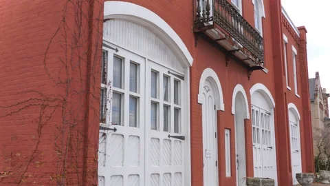 Old Fire House Building 4K Stock Footage 129056804