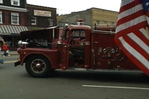 Old Fire Truck Stock Footage 42223364