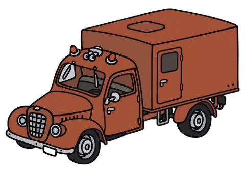 Old fire truck Stock Illustration